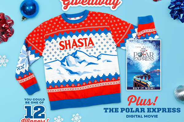 Free SHASTA Holiday Sweater